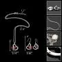 EMESLY Heart Shaped Cubic Zirconia Crystal Hook Dangle Earrings/Pendant Necklace 18'' Length + 2'' Extender, Hypoallergenic, Nickel & Lead Free; Perfect Silver Tone Jewelry Gift for Women & Girls EMESLY Heart Shaped Cubic Zirconia Crystal Hook Dangle Earrings/Pendant Necklace 18'' Length + 2'' Extender, Hypoallergenic, Nickel & Lead Free; Perfect Silver Tone Jewelry Gift for Women & Girls