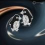 BLING BIJOUX Cute Crystal Penguin Earrings Never Rust 925 Sterling Silver Natural and Hypoallergenic Studs For Women and Girls with Free Breathtaking Gift Box for Special Moments of Love