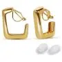 Clip On Earrings for Women Hoop 14K Gold Small Chunky Hoop Earrings No Piercing Fake Earrings Hypoallergenic Jewelery Gift
