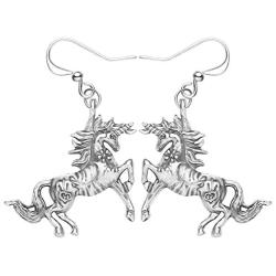 NEWEI Plated Alloy Antique Fantasy Unicorn Horse Earrings For Women Drop Dangle Novelty Ornaments Jewelry Gift