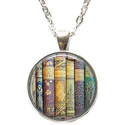 Book Necklace Book Jewelry Book Lovers Pendant Purple Blue
