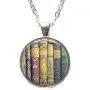 Book Necklace Book Jewelry Book Lovers Pendant Purple Blue Book Necklace Book Jewelry Book Lovers Pendant Purple Blue