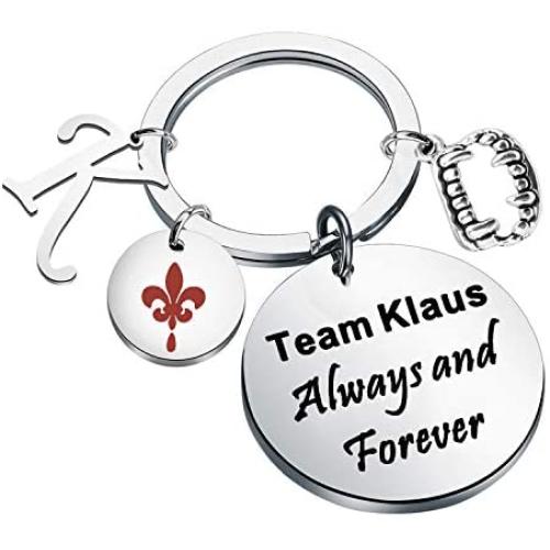 The Originals Inspired Jewelry Fandom Gift Idea Team Klaus Always and Forever Keychain