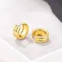 U7 Tiny Gold Hoop Earrings,Dainty Huggie Wrap Sleeper Earrings with Sterling Silver Post,Small Chunky Hoops Earrings for Women Teen Girls