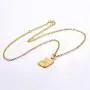 U7 Monogram Necklace A-Z 26 Letters Pendants 18K Gold/Platinum Plated Square Tiny Initial Necklaces for Women Girls,Chain 18'', with Customize Service, Gift Box Packed