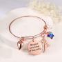 Hidepoo Butterfly Charm Bracelets for Women, Be Your Own Kind of Beautifully Rose Gold Inspirational Bangle Expandable 26 Letters Initial Charms Bracelets Jewelry Gifts for Women Girls
