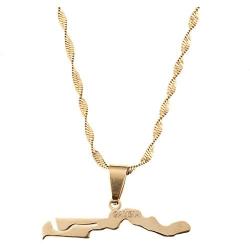 Gambia Map Flag Necklace Pendants Gold Color Jewelry Gambian Item Gifts