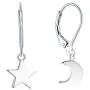 YL Hoop Earrings 925 Sterling Silver Polished Star/Cross/Moon Circle Endless Earrings 15mm Dangle Hoops Diameter Jewelry YL Hoop Earrings 925 Sterling Silver Polished Star/Cross/Moon Circle Endless Earrings 15mm Dangle Hoops Diameter Jewelry