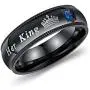 Her King His Queen Wedding Bands Mens Women Stainless Steel Bridal Ring Set Couples Anniversary Engagement Promise Rings Her King His Queen Wedding Bands Mens Women Stainless Steel Bridal Ring Set Couples Anniversary Engagement Promise Rings