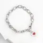 Heart Initial Chain Bracelet for Women Gifts 26 Letter Charms Bracelet Stainless Steel Link Bracelets Birthday Christmas Jewelry for Women Girl Teen