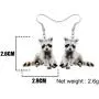 NEWEI Acrylic North America Raccoon Ringtail Earrings Dangle Novelty Animal Jewelry For Women Girl Charm