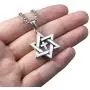 Elfasio Star of David Messianic Cross Men 316L Stainless Steel Necklace Pendant Chain Set 18-30 inch Elfasio Star of David Messianic Cross Men 316L Stainless Steel Necklace Pendant Chain Set 18-30 inch