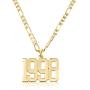 Beleco Jewelry Personalized Sports Number Necklace Custom Lucky Pendant Customize Necklace With Number - Sport Lover Gifts For Men