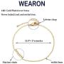 WEARON Paperclip Choker Short Necklace for Women Personalized Layered Necklaces 14k Gold Dainty Adjustable Simple Choker Necklaces Small Sequins Flat Necklaces