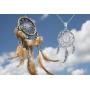 Trishula Dream Catcher Necklaces, 925 Sterling Silver Flower Dream Catchers Pendant Charm Jewelry for Mothers Day Gifts