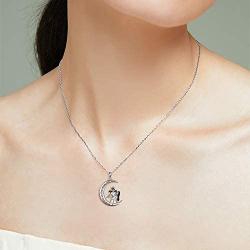 Nightmare Necklaces Before Christmas 925 Sterling Silver Sally and Jack I Love You to The Moon and Back Jewelry for Women Wife Girlfriend Couple