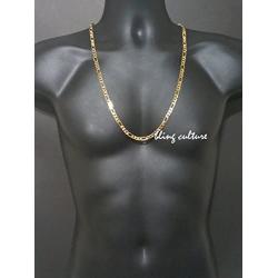 Life Time NECKLACE 3mm 4mm 7mm 8mm 10mm 12mm Gold Figaro Chain necklace for men women