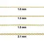 14k Yellow Gold Filled or White Gold Filled 1 mm, 1.3 mm, 1.5 mm or 2.1 mm Cable Pendant Chain Necklace 14k Yellow Gold Filled or White Gold Filled 1 mm, 1.3 mm, 1.5 mm or 2.1 mm Cable Pendant Chain Necklace