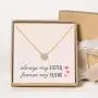 A+O Gift for Sister, Petite CZ Disk Pendant Necklace in Gold, Rose Gold or Silver A+O Gift for Sister, Petite CZ Disk Pendant Necklace in Gold, Rose Gold or Silver