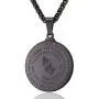 Bible Verse Prayer Necklace Free Chain Christian Jewelry Stainless Steel Praying Hands Coin Medal Pendant