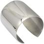 COUYA Stainless Steel Smooth Polished Open Cuff Bangle Bracelet for Women Lady Girls Gift