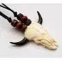 Ox Skull Bone Carving Pendant Surfer Tribal 16 to 32 inch Adjustable Cord Handmade Necklace Jewelry GA002 Ox Skull Bone Carving Pendant Surfer Tribal 16 to 32 inch Adjustable Cord Handmade Necklace Jewelry GA002