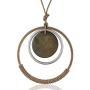 Coostuff Vintage Wood Necklace Jewelry Long Necklace with Pendant Brown Necklaces for Women …