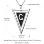 beautlace Double Triangle Letter Necklaces Silver/18K Gold/Black Gun Plated Initial Geometric Minimalist Pendant Alphabet Name Necklace Jewelry for Men and Women KP0158