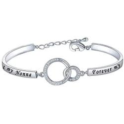 POTIY Nonna Jewelry Grandma Gifts Nonna Bracelet First My Nonna Forever My Friend Best Grandma Gifts Mom Granddaughter Mothers Day Jewelry Birthday Gift for Grandma