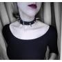 Punk Rock Gothic Black Rivet Leather Spiked Necklace Neckband Choker Adjustable