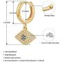 Small Dangle Hoop Earrings 14K Gold Plated Cubic Zirconia Boho Women Girls Huggie Earring Dainty Jewelry Gift