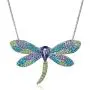 Crystaluxe Dragonfly Pendant Necklace with Swarovski Crystals in Sterling Silver Crystaluxe Dragonfly Pendant Necklace with Swarovski Crystals in Sterling Silver