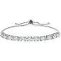 Sterling Silver Oval Adjustable Bracelet Made with Swarovski Zirconia Sterling Silver Oval Adjustable Bracelet Made with Swarovski Zirconia