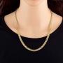 Jewelry Kingdom 1 Gold Link Chain Necklace for Men and Women Designer 14K Gold Curb Chain Choker 2MM 4MM Thick Thick Thick for Pendants Hip hop Jewelry Available Length 16inch to 30inch