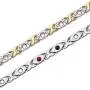 Titanium Stainless Steel Magnetic Bracelet Link Stylish Womens Bracelets with Rhinestone,2 Colors to Choose