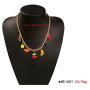 Gold Plated Colorful Fruits Pendant Charms Chain Necklace for Women Girls Teen Girls