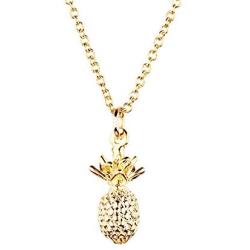 MignonandMignon Pineapple Necklace in Gold Silver Rose Gold 3D Pendant Necklace Mothers Day Jewelry Gift