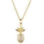 MignonandMignon Pineapple Necklace in Gold Silver Rose Gold 3D Pendant Necklace Mothers Day Jewelry Gift