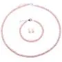 JYX Pearl Necklace Set AA+ Quality 4-5mm Lavender Freshwater Pearl Necklace Bracelet and Earrings Set for Girl Women JYX Pearl Necklace Set AA+ Quality 4-5mm Lavender Freshwater Pearl Necklace Bracelet and Earrings Set for Girl Women