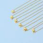Glimmerst Initial Heart Necklace,18K Gold Plated Stainless Steel Tiny Heart Letter Necklace Personalized Monogram Name Necklace for Women Girls