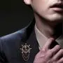 Aineecy Mens Anchor Rudder Lapel Brooch Pins Rhinestone Chain Tassel Suit Brooch for Men Fashion Party Jewelry Aineecy Mens Anchor Rudder Lapel Brooch Pins Rhinestone Chain Tassel Suit Brooch for Men Fashion Party Jewelry