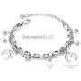 TIESLONG Jewelry Pendant Charm Dainty Bracelets for Women Fashion Personalized Gorgeous Stainless Steel Double Layered Chain Adjustable Size Cute Trendy Aesthetic Bracelet for Girls