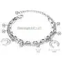 TIESLONG Jewelry Pendant Charm Dainty Bracelets for Women Fashion Personalized Gorgeous Stainless Steel Double Layered Chain Adjustable Size Cute Trendy Aesthetic Bracelet for Girls