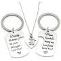 redrain Family Best Gift Encouraging Jewelry Daddys Girl Mommys World Set of 3 Puzzle Heart Pendant Necklace Keychain Keyring for Dad Mom Daughter Gifts