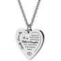 Haoflower Daughter Heart Pendant Necklace You are Braver Than You Believe Engraved Motivational Message Stainless Steel Jewelry Gifts from Mom Dad