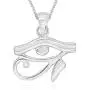925 Sterling Silver Egypt Egyptian Udjat Eye of Ra Horus Pendant Necklace, 18'' 925 Sterling Silver Egypt Egyptian Udjat Eye of Ra Horus Pendant Necklace, 18''