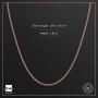 14K Rose Gold Plated on 925 Sterling Silver 1.3 mm Curb Chain Necklace Length 18'' inch / 45 cm (18)