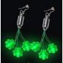St. Patricks Day Light Up LED Shamrock Earrings
