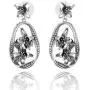 PZ Paz Creations 925 Sterling Silver Multi Floral Dangle Earrings, made in Israel PZ Paz Creations 925 Sterling Silver Multi Floral Dangle Earrings, made in Israel