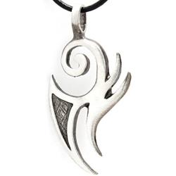Trilogy Jewelry Pewter Maori Tribal Fishhook New Zealand Pendant on Leather Necklace